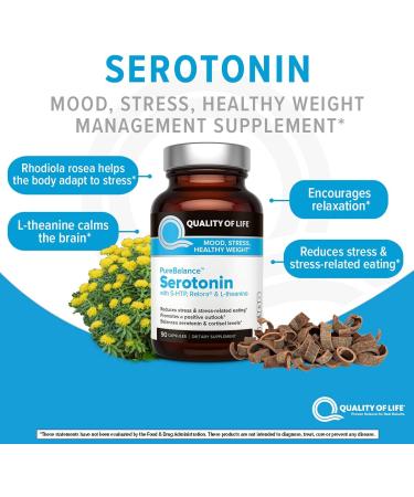 PureBalance Serotonin 90 Capsules | Quality of Life Labs - Mood & Wellness Supplement - Buy Online on GoSupps.com