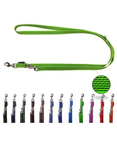 Dog linen adjustable / double -lined for medium and large dogs / 2m / 2.40m / 2.80m / 3.50m / 5m (neon green 5m) 5m neon green