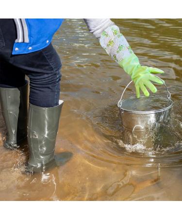 TRIXES Long Green Rubber Pond and Drain Gloves - Heavy Duty Waterproof for Household & Garden Chores - Buy Online on GoSupps.com