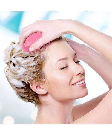Hair Massage Device - Manual Scalp Brush with Handle | Dual-Use Hair Cleaning & Head Massage Accessory - Tayst Pink Shiny Arc for Women - Buy Online on GoSupps.com