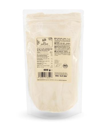 KoRo - Organic Agar Agar 500 g - Pure vegetable - Perfect for thickening and gelling - Alternative to gelatin - Seaweed extra