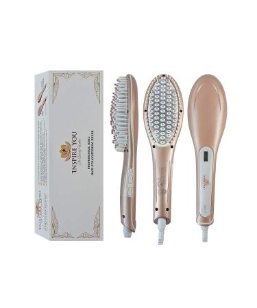 Ionic Professional Brush Straightener | Salon Quality Hair Tool with Clips Anti-Scald Protection & Adjustable Temperature for Effortless Styling - Buy Online on GoSupps.com