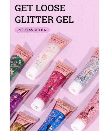 INTEROOKIE Colourful Makeup Mermaid Scale Gel Sequin Eyeshadow - Shimmering liquid eyeshadow with polarizing effect for face lips and body (03#) - Buy Online on GoSupps.com