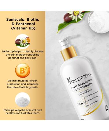 Buy Anti Dandruff Control Conditioner 3 in 1 - Nourishing Formula for Dry & Damaged Hair - Enriched with Saniscalp & Biotin - 250gm - Long Lasting Shine - Buy Online on GoSupps.com