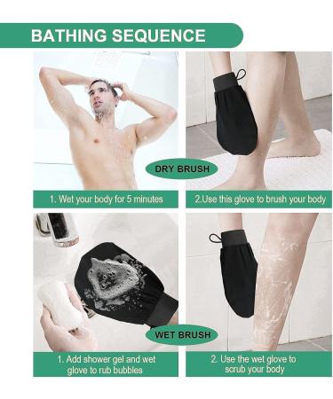 Premium Exfoliating Shower Gloves - Silky Smooth Skin Scrub Mitts | Effortless Exfoliation for Radiant Skin - International Shipping Available - Buy Online on GoSupps.com