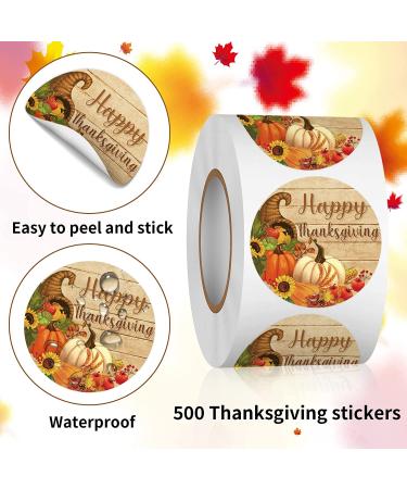 Heyfibro 500 Pcs Thanksgiving Pumpkin Stickers - Funny Fall Label Roll for Kids, Sealing, Packing & Parties - Buy Online on GoSupps.com