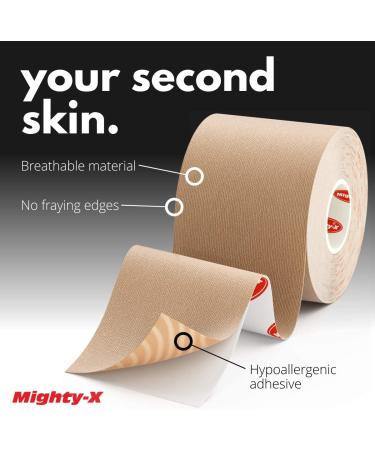 Waterproof Kinesiology Tape - 3 Rolls - Joints Support and Muscle Pain Relief - 16.4 ft Uncut Kinetic Tape  50 Videos - Buy Online on GoSupps.com