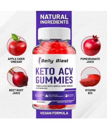 Belly Blast Keto ACV Gummies - Advanced Formula Belly Blast Keto Plus ACV Gummies Apple Cider Vinegar Weight Management BellyBlast ACV Dietary Supplement Reviews Men Women (60 Gummies) - Buy Online on GoSupps.com