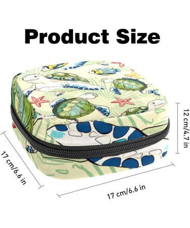 Portable Women's Binding-Up Bags | Menstrual Cup & Tampon Bags for Teenage Girls | Aesthetic Sea Turtle Design - Buy Online on GoSupps.com