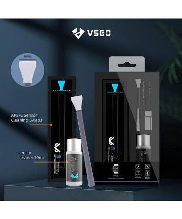 VSGO VS-S02-E APS-C Sensor Cleaning Kit - 10 Swabs & Cleaner Solution for Nikon Canon DSLR - Buy Online on GoSupps.com