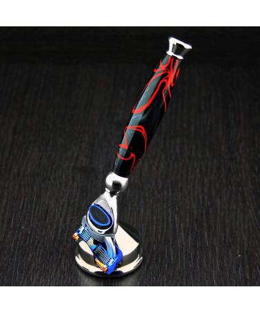 Haryali London 5 Edge Compatible Razor: Premium Beard & Mustache Kit with Stand - Perfect for International Shaving - Buy Online on GoSupps.com