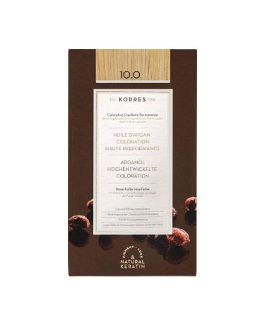 Correx Argan Oil Colorant - Ammonia -free hair color Platinblond 10.0 - 100% gray hair cover & vegan for a long -lasting color result