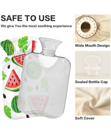 Buy Naanle Watermelon Hot Water Bottle - 1L Transparent Design for Pain Relief Warmth & Cold Therapy - Perfect Bed & Foot Warmer for Summer - Buy Online on GoSupps.com