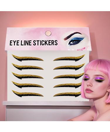 Autocollants Eye Liner | Patch Maquillage Fard Paupi res 10 Pi ces Bandeye R sistant l'Eau pour Spectacles de Danse et Sc ne Autocollant Paupi res Or - Buy Online on GoSupps.com