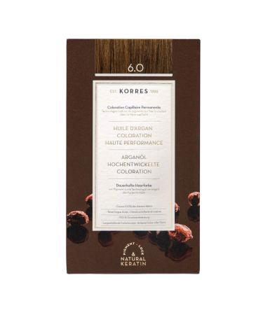 Correx Argan Oil Colorant - Ammonia -free hair color dark blonde 6.0 - 100% gray hair cover & vegan for a long -lasting color result