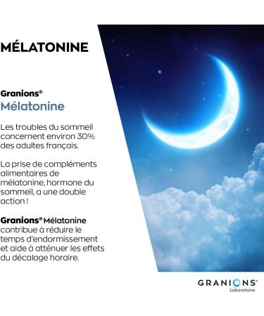 Melatonin GRANIONS | Food supplement for adult sleep | Melatonin 1mg capsules with Magnesium | Sleeping pill restful sleep - Buy Online on GoSupps.com