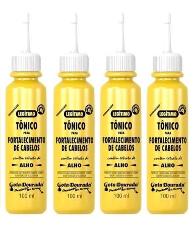 Stronger Hair with Gota Dourada Garlic Extract Hair Tonic 30ml Pack04 - Buy Online on GoSupps.com