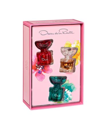 Oscar de la Renta Mini Perfume Spray Trio Gift Set for Women - Esprit D'Oscar 0.25 Fl. Oz. Oscar Collection Rose 0.25 Fl. Oz. & Oscar Collection Jasmine 0.25 Fl. Oz.