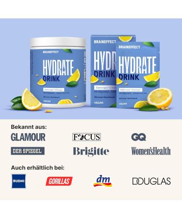 Braineffect Hydrate: Sugar-Free Electrolyte Hydration Mix with Stevia - Isotonic Beverage Powder for Sports Recovery & Hangover Relief (Lemon 160g Can) - Buy Online on GoSupps.com