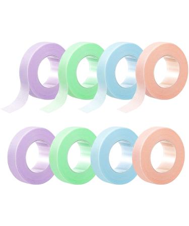 LUCKNIGHT 8 Rolls Eyelash Tape Adhesive Lash Extension Tape Breathable Micropore Fabric Tape For Lash Extensions Supplies Individual Eye Lashes Tools