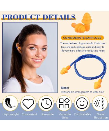 Treela 400 Pairs Corded Reusable Silicone Ear Plugs with Rope Banded Ear Plug Sleep Noise Cancelling for Shooting, Motorcycle, and Construction Work - Individually Wrapped - Buy Online on GoSupps.com