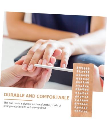 Beaupretty 1pc Nail Dust Brush Dual Side Nail Brush Wooden Nail Brush Wooden Fingernail Brush Pedicure Brush Wood Manicure Brush Toenail Nail Polish Clean Brush Sink Supplies Frosted - Buy Online on GoSupps.com
