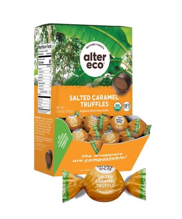 Alter Eco | Salted Caramel Truffles | 58% Pure Dark Cocoa, Fair Trade, Organic, Non-GMO, Gluten-Free Dark Chocolate Truffles | 60 Truffles 60 Count (Pack of 1)