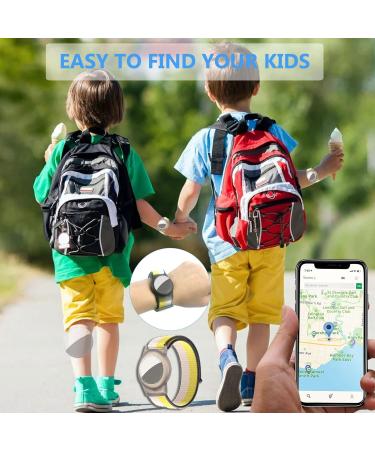 Dingfeiyu Airtag Wristband - Waterproof Adjustable Bracelet for Kids & Adults | Anti-Lost Nylon Band for Apple Airtag - Oatmeal - Buy Online on GoSupps.com