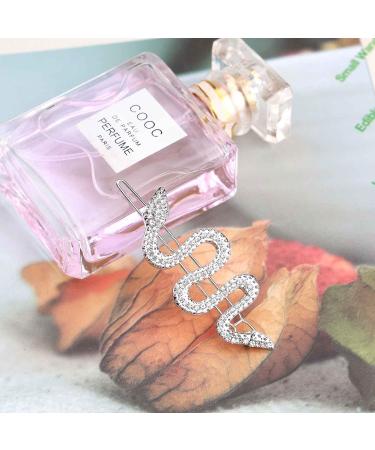 Iaceble Bohemia Crystal Snake Hair Clip Barrette - Silver Rhinestone Hairpin for Women and Girls - Buy Online on GoSupps.com