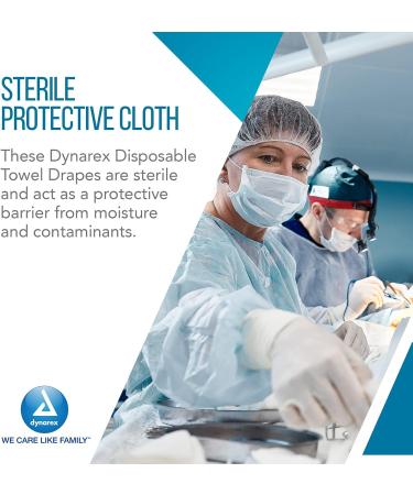 Dynarex Disposable Towel Drapes Sterile 18x26 - 50 Count Box for Medical & Surgical Use - Buy Online on GoSupps.com