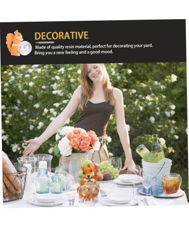 1pc Decorative Lights para Mesa De Lantern Decor Nativity Ornaments Solar Animal Lamp Garden Light Decoration Solar LED Animal Scene Lamp Ornament Resin Light (Orange) - Buy Online on GoSupps.com