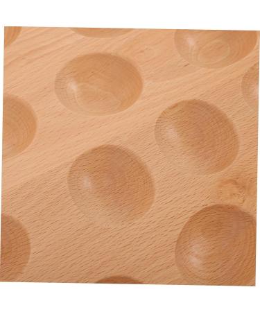 Zerodeko Deviled Egg Tray Wooden Tray Eggs Egg Storage Base Kitchen Dish Egg Dish Deviled Plate Seafood 37.00X30.00X2.00CM Light Yellow - Buy Online on GoSupps.com