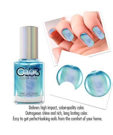 Color Club Oil Slick Collection Frost Bite Tri-Chrome Nail Lacquer - Light Blue/Silver/Pink - Buy Online on GoSupps.com