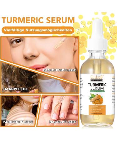  p-beauty Organic Turmeric Face Serum - Hyperpigmentation - Dark Spot Remover - Vegan - Natural and Brightening - 60 ml - Buy Online on GoSupps.com