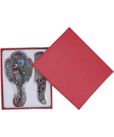 Uonlytech Vintage Handheld Magnifying Mirror Set - Antique Vanity Mirror and Comb Gift for Women and Girls - Buy Online on GoSupps.com