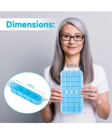 Colorwing Monthly Pill Organizer | 4-Week Travel Medicine Organizer with 32 Compartments | 30-Day Portable Pill Box for Vitamins Fish Oil & Supplements - Buy Online on GoSupps.com