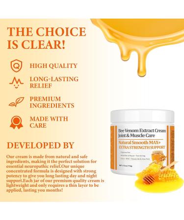 Beeswax Joint Muscle Bone Cream - Fast Pain Relief for Back Neck & Joints | Arnica & Vitamin | 2 Oz - Buy Online on GoSupps.com