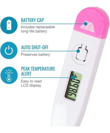 Digital Basal Body Thermometer for Ovulation Tracking and Fertility - Oral Thermometer with Beeper and Memory for Natural Family Planning - Buy Online on GoSupps.com