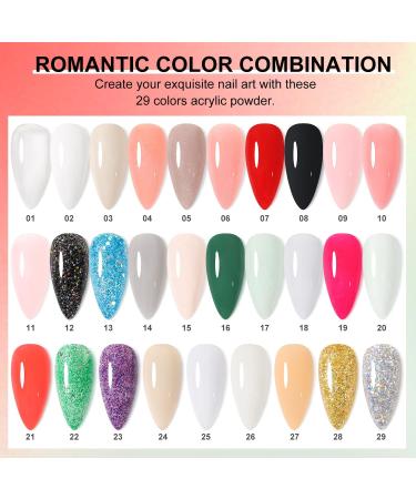 29 Colors Acrylic Nail Kit - Complete Starter Set with Electric Nail Drill UV Lamp & Acrylic Powder - DIY Nail Art Tool for Gel Nails - Buy Online on GoSupps.com