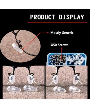 Glasses Repair Set - 30 Nose Pads Tweezers Cleaning Cloth & Organizer for Glasses & Sunglasses - Buy Online on GoSupps.com