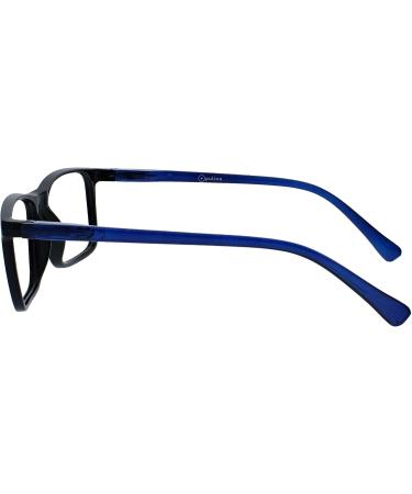 Buy Opulize Ink Lessen Glasses 2 Series Pack Large Rectangular Frame Scratch-Resistant Men s Black with Blue +1.00 Diopters International Shipping Available - Buy Online on GoSupps.com