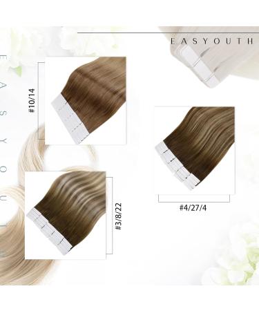 EASYOUTH Golden Brown to Golden Blonde Balayage Tape in Hair Extensions 12 Inch 30g 20Pcs #10/14 - Buy Online on GoSupps.com
