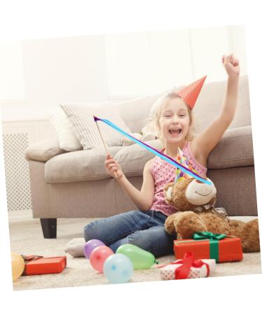 10pcs Cheering Ribbon Wand Party Streamers | Fairy Dance Ribbons for Weddings & Events - Blue 30.5x62cm - Buy Online on GoSupps.com