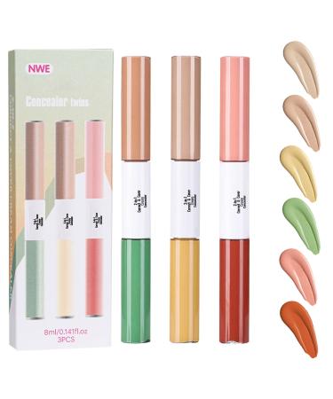 Correcteur de Maquillage pour Femmes | 3X Correcteur Haute Couvrance Cosm tique Longue Tenue pour v nements Photo et Usage Quotidien