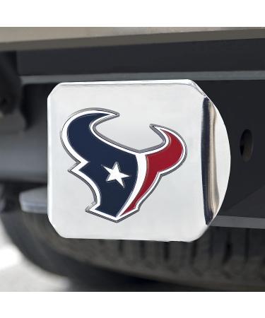 NFL Houston Texans Metal Hitch Cover - Chrome Square Type III Hitch - Blue - Buy Online on GoSupps.com
