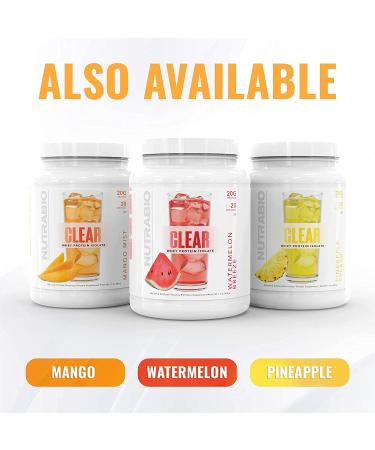 NutraBio Clear Whey Protein Isolate â Pure Whey Isolate for Men and Women  Delicious Fruit Flavors â Non-GMO  Zero Lactose - Pineapple Splash  20 Servings - Buy Online on GoSupps.com