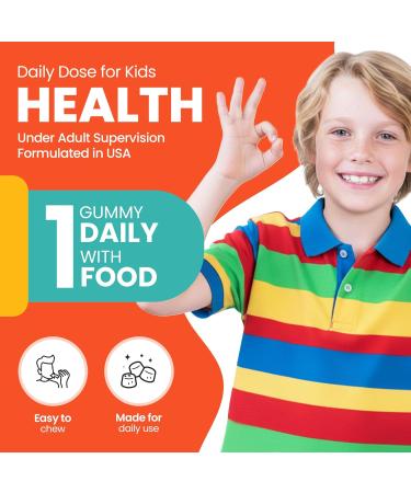 Kids Migraine Gummies Original Triple Protocol Formula, 60 Gummies with Magnesium, Riboflavin B2 & Feverfew Natural Brain Health Supplement for Migraine Wellness Support for Children - Buy Online on GoSupps.com