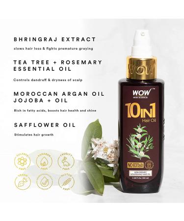 Wow Skin Science 10 in 1 Miracle Hair Oil - Nourishing Hair Care - 6.8 fl oz (200 ml) - Buy Online on GoSupps.com