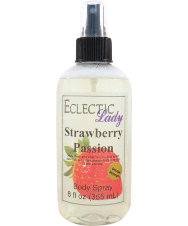 Strawberry Passion Body Spray (Double Strength) 8 ounces Body Mist for Women with Clean Light & Gentle Fragrance Long Lasting Perfume with Comforting Scent for Men & Women Cologne with Soft 8 Fluid Ounces (Double Strength)