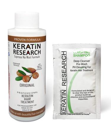 Brazilian Keratin Blowout Hair Treatment Complex 120ml Professional Results Straightens and Smooths Hair Queratina Keratina Brasilera Tratamiento 2 Piece Set 120ml Kit